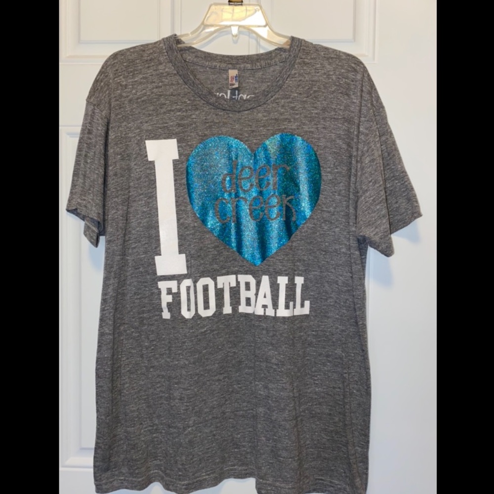 I 💙 Football T-Shirt 2XL (Deer Creek Antlers)